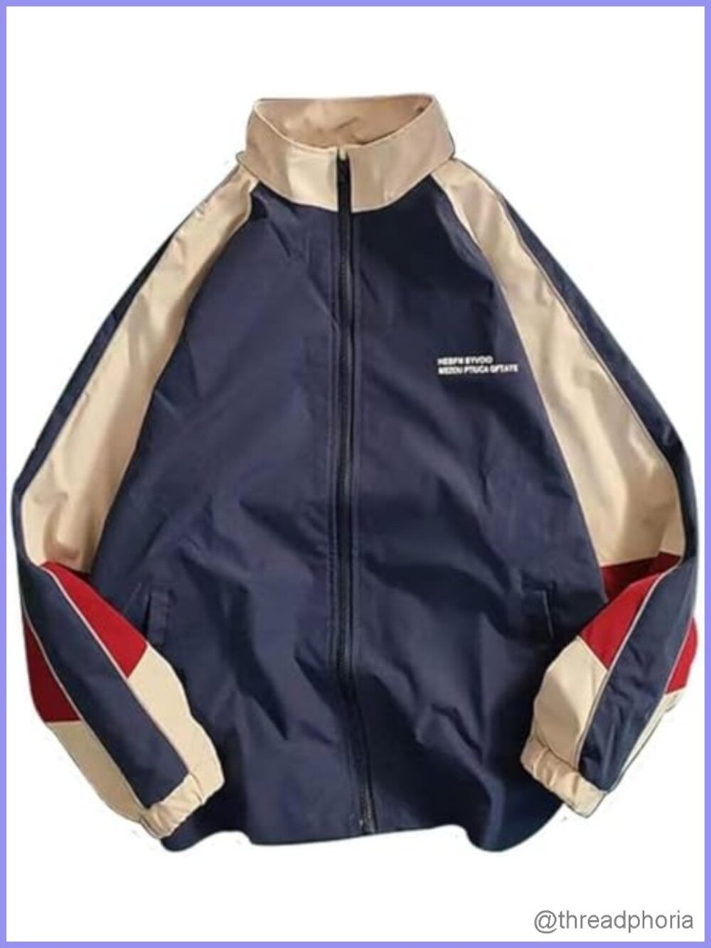 Oversized Patchwork Bomber Jacket Windbreaker Streetwear